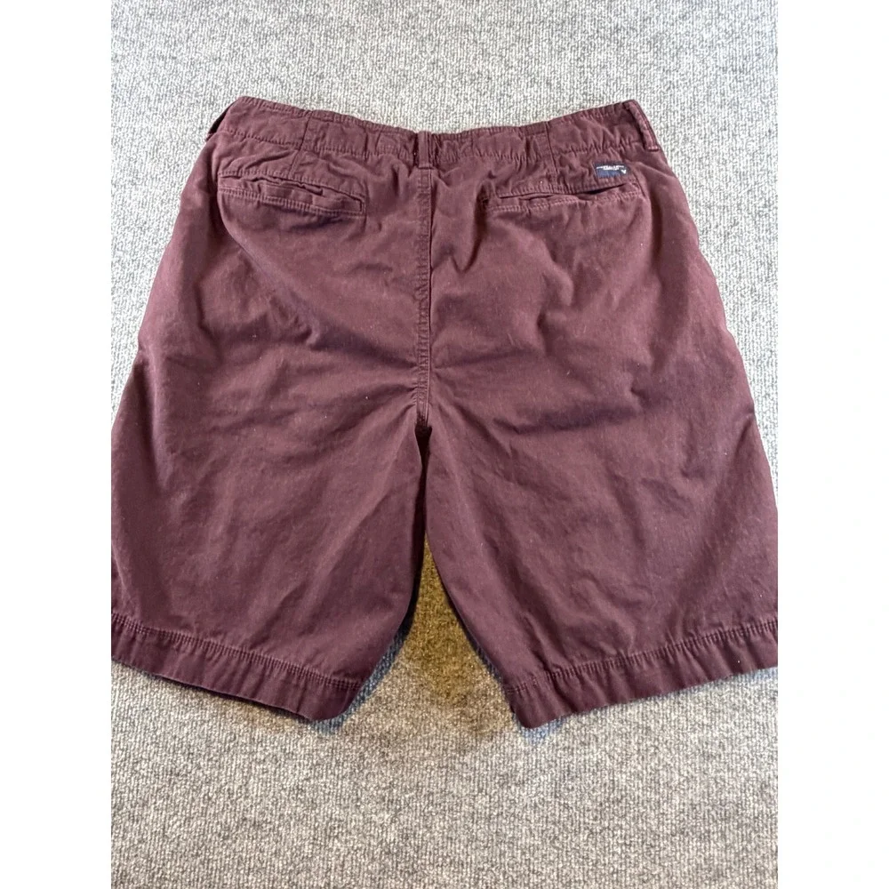 American Eagle Outfitters Classic Shorts Mens 34 Burgundy Maroon Cotton Chino
